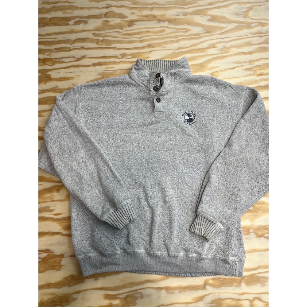 Gear For Sports Pebble Beach Golf Links Grey 1/4 Button Pullover Sweatshirt